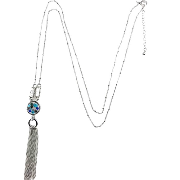 Mini Snap Charm Pendant Tassel Necklace Decorative Chain 39" Includes Snap Shown - Picture 3 of 4